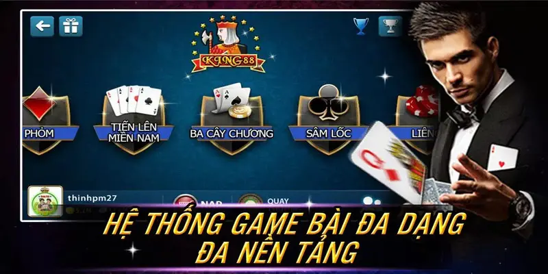 Đa dạng, phong phú các thể loại game bài khác nhau 